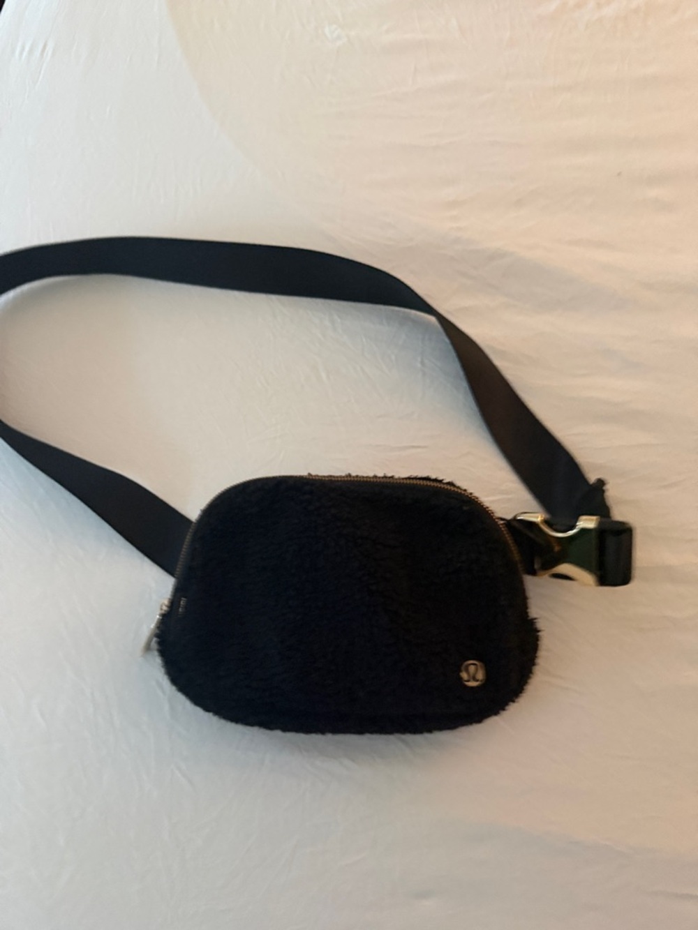 lululemon athletica Black Fuzzy Crossbody Belt Bag